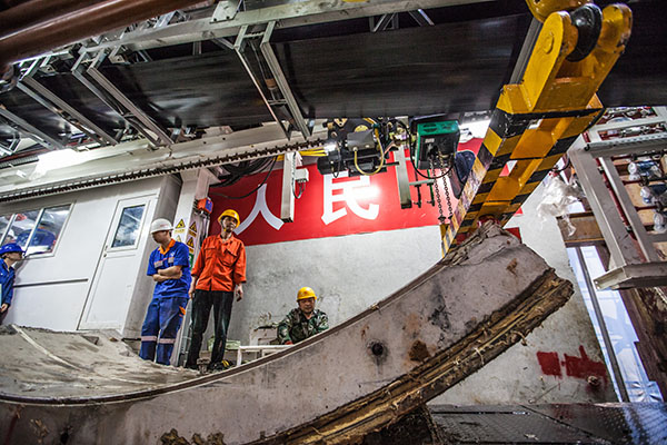 中铁yp街机盾构机双线掘进 全力攻坚长沙地铁5号线