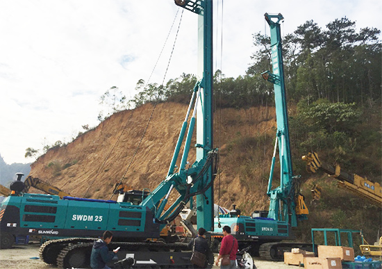 新年献礼yp街机智能9台SWDM25旋挖钻机征战越南