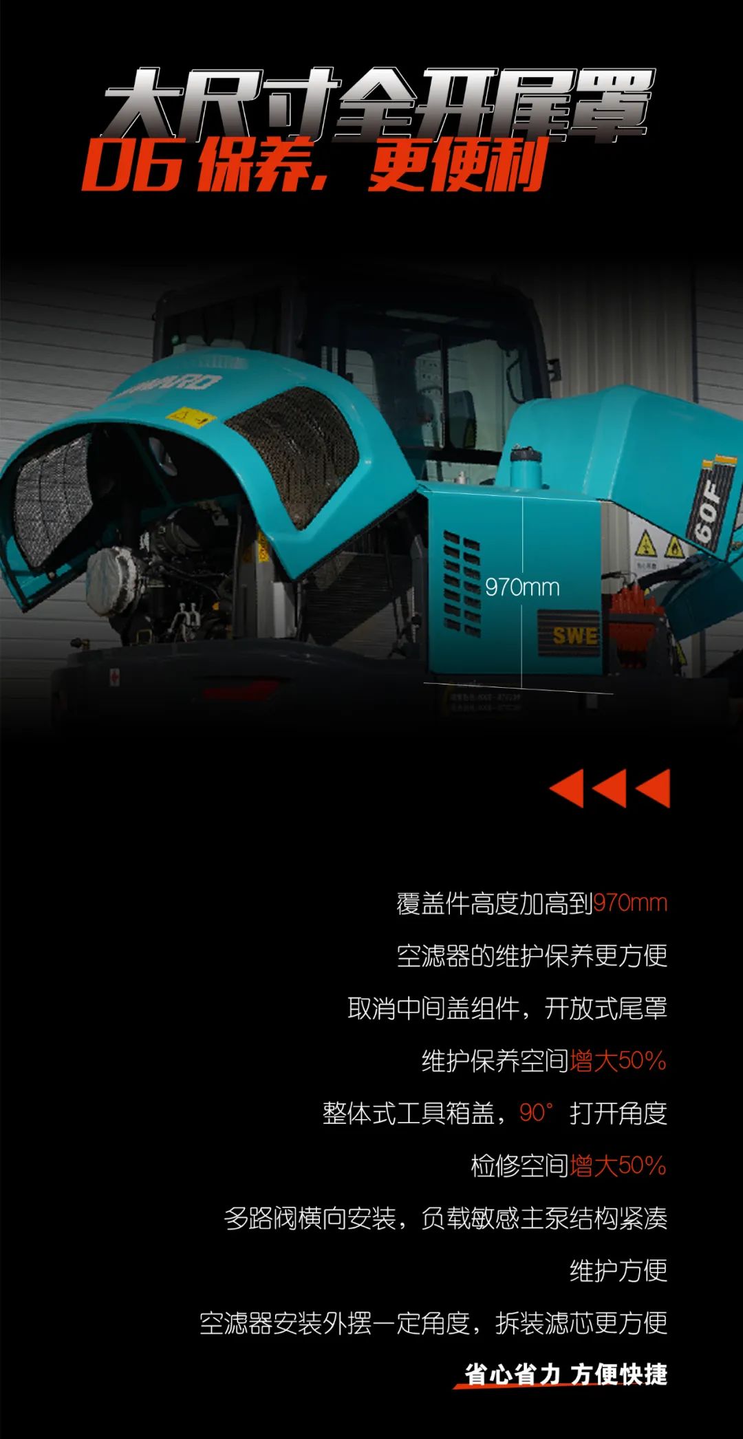 一图读懂 | 献礼七一 · yp街机智能SWE60F挖掘机低碳来袭